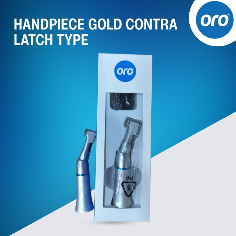 ORO DENTAL HANDPIECE GOLD CONTRA ANGLE LATCH TYPE