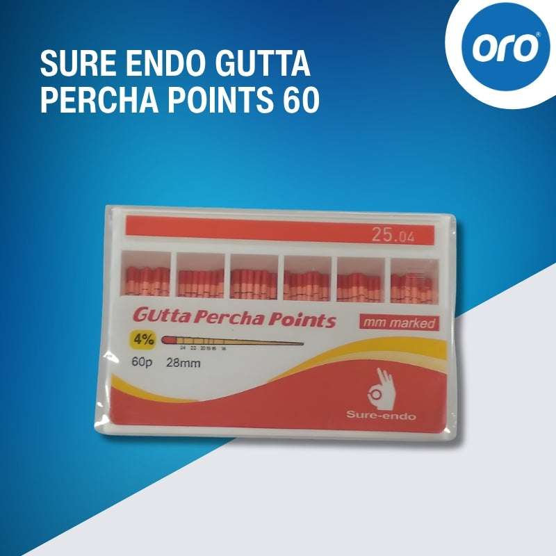 SURE ENDO GUTTA PERCHA (GP) POINTS 60